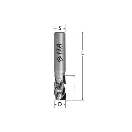 Fraise 1 dent en hss-e pour aluminium et pvc, diamètre 3 mm ASTRA 16223003